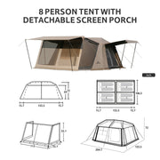 Naturehike Village 13 Flagship 8-Person Automatic Cabin Tent
