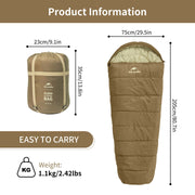 Naturehike Mujin™ MJ600 Synthetic Mummy Sleeping Bag 23°F / -5°C