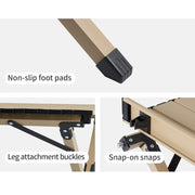 Folding table Naturehike Star Jane T01 CNK2550JJ018, 119x60 cm, carbon steel, beige