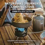 Naturehike BlackStar High-Output Triple Burner Gas Stove