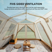 Naturehike Village 13 Flagship 8-Person Automatic Cabin Tent
