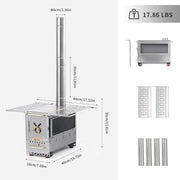 Naturehike Icefield Tabletop Wood-Burning Stove with Chimney