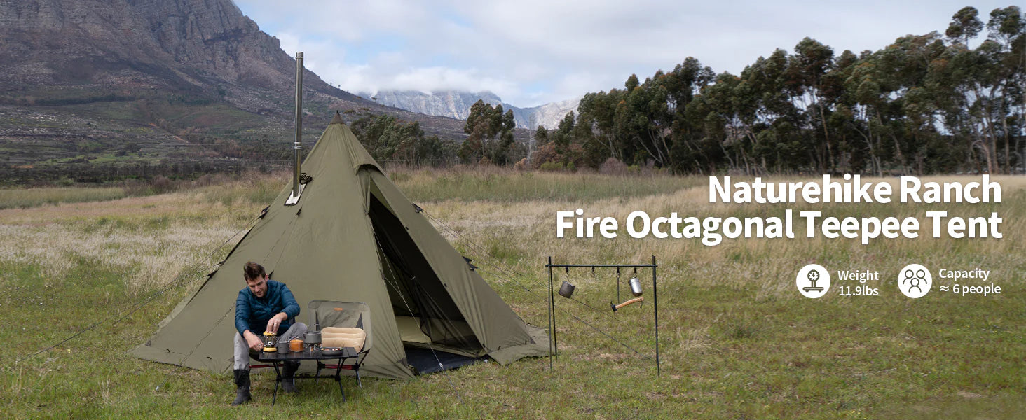 Naturehike Ranch Fire 6-Person Octagonal Hot Tent