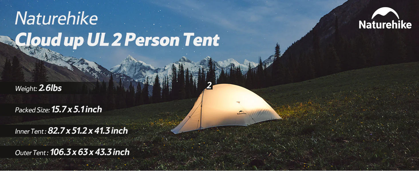 Naturehike Cloud Up UL 2-Person Ultralight Backpacking Tent