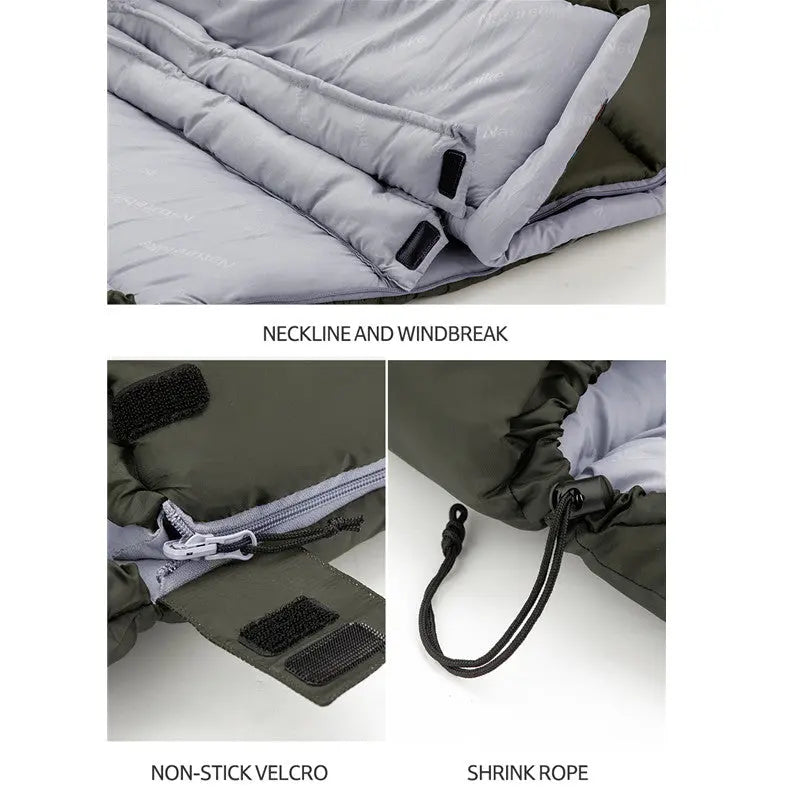 Naurehike Solora™ U150 Hooded Synthetic Sleeping Bag 52°F / 11°C ...