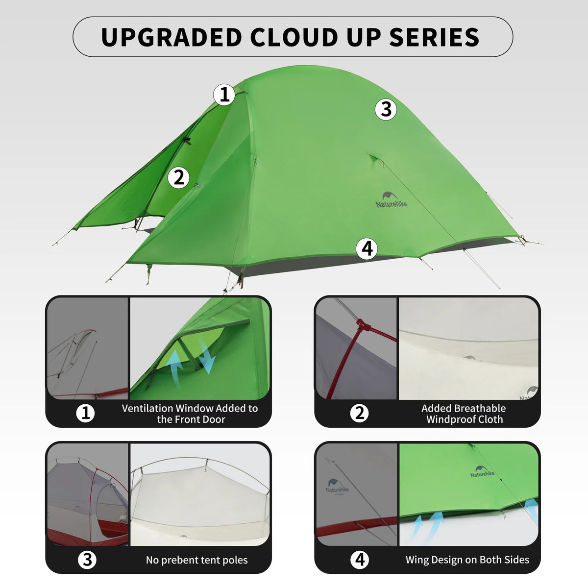 Naturehike Cloud Up Base 2-Person Backpacking Tent