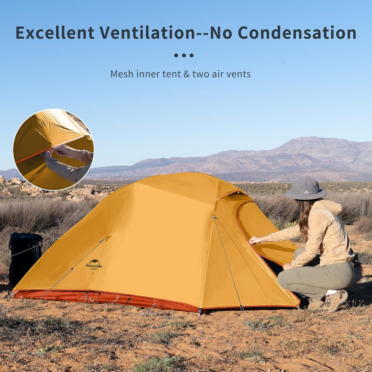 Naturehike Cloud Up Base 3-Person Backpacking Tent