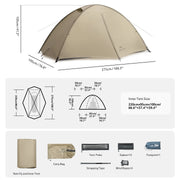 Naturehike Giling PRO 4-Season 1-Person Backpacking Tent