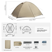 Naturehike Giling PRO 4-Season 2-Person Backpacking Tent